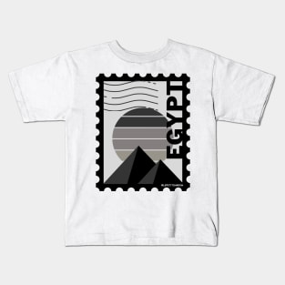 Pyramid of Egypt, Cairo, Egypt Postage stamp Kids T-Shirt